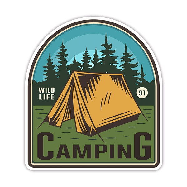 Adesivi per Auto e Moto: Camping Wild Life 91