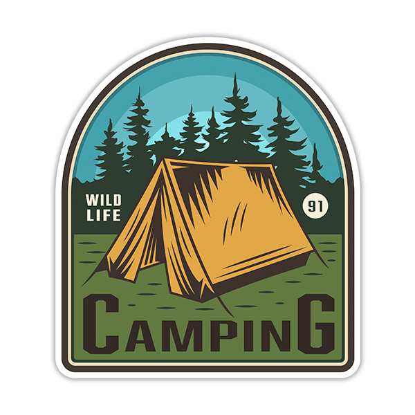 Adesivi per Auto e Moto: Camping Wild Life 91