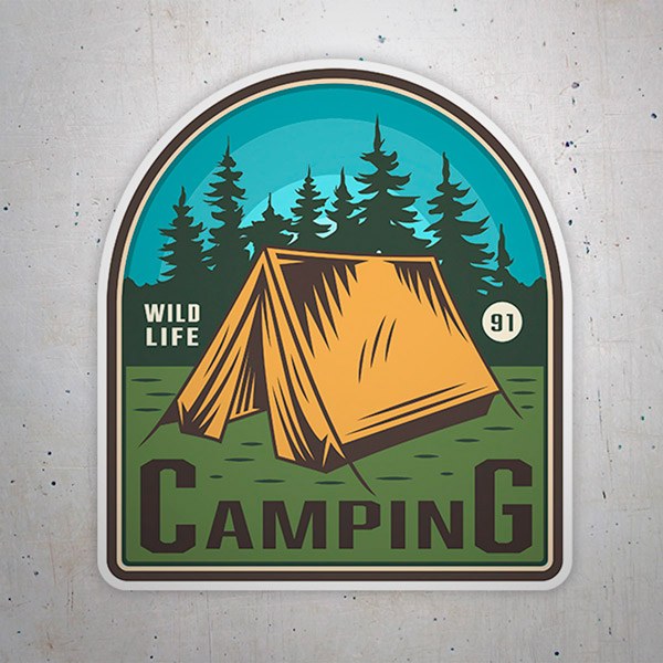 Adesivi per Auto e Moto: Camping Wild Life 91