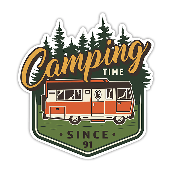 Adesivi per Auto e Moto: Camping Time Since 91