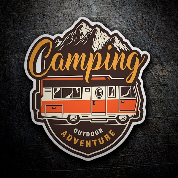 Adesivi per Auto e Moto: Camping Outdoor Adventure