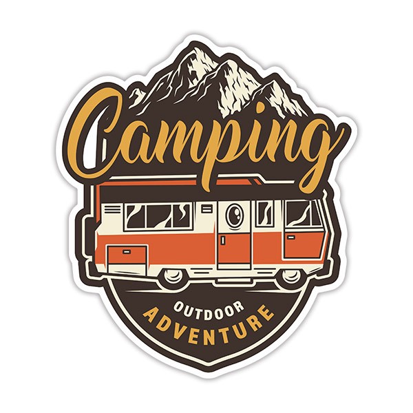 Adesivi per Auto e Moto: Camping Outdoor Adventure