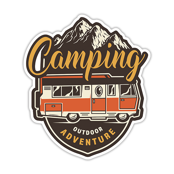 Adesivi per Auto e Moto: Camping Outdoor Adventure