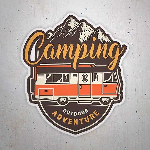 Adesivi per Auto e Moto: Camping Outdoor Adventure