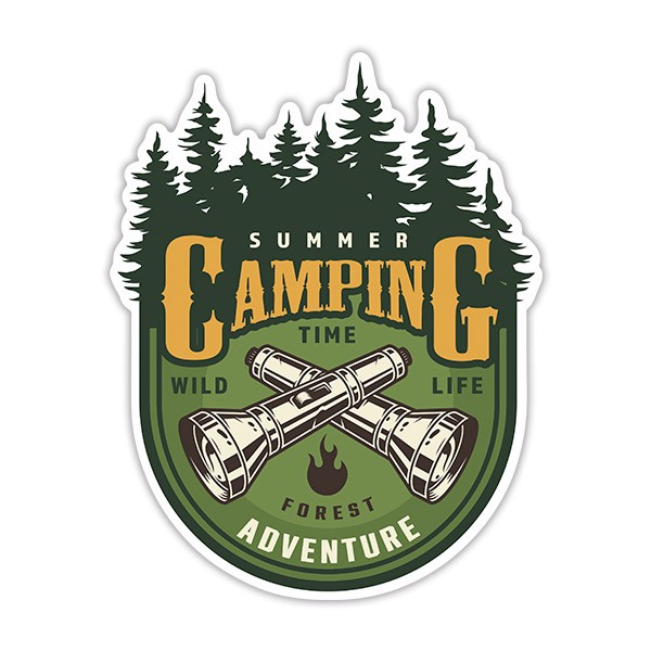 Adesivi per Auto e Moto: Camping Summer Adventure