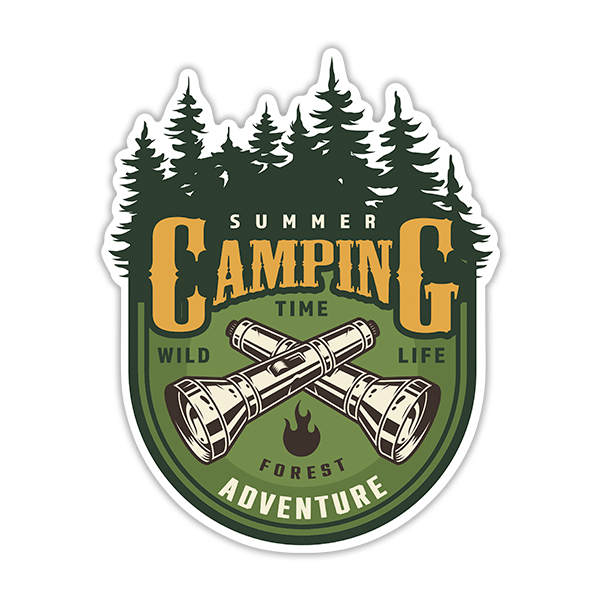 Adesivi per Auto e Moto: Camping Summer Adventure