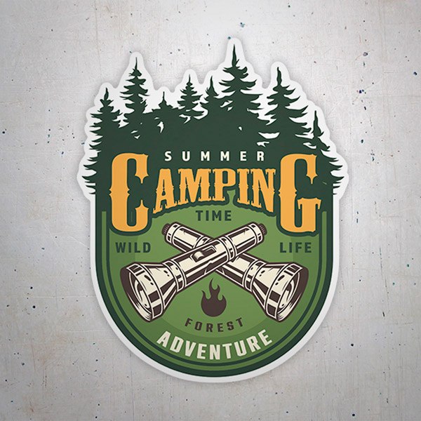 Adesivi per Auto e Moto: Camping Summer Adventure