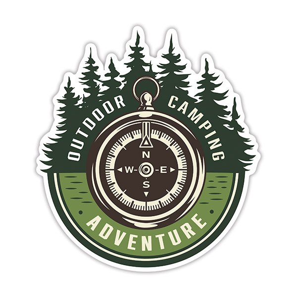 Adesivi per Auto e Moto: Outdoor Camping Adventure