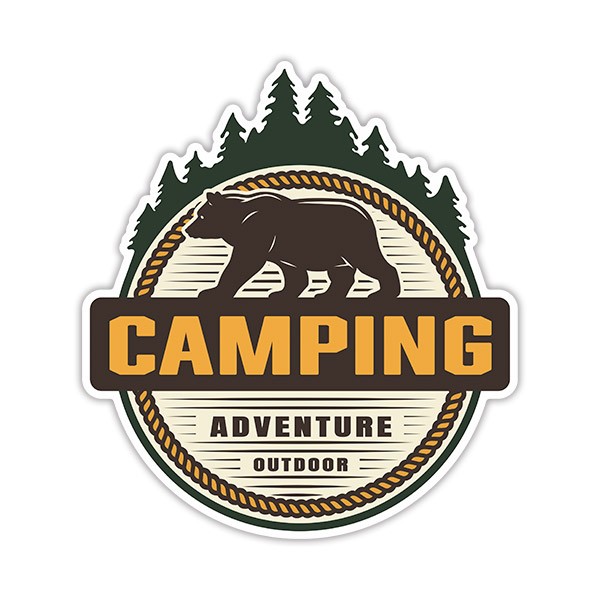 Adesivi per Auto e Moto: Camping Adventure Outdoor