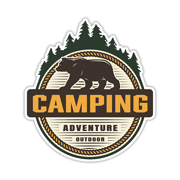 Adesivi per Auto e Moto: Camping Adventure Outdoor
