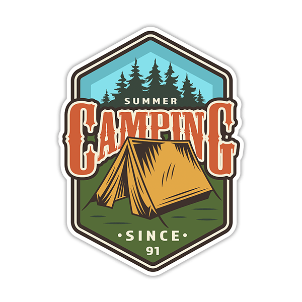 Adesivi per Auto e Moto: Camping Summer 0