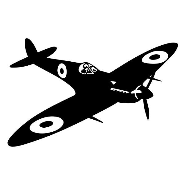 Adesivi per Auto e Moto: Aereo da Guerra Retro Spitfire