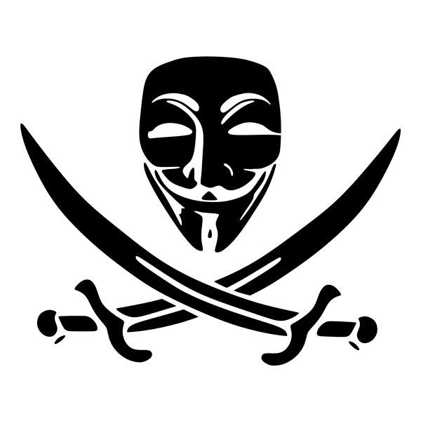 Adesivi per Auto e Moto: Anonymous Pirate