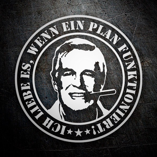 Adesivi per Auto e Moto: A-Team Hannibal Smith testo Tedesco