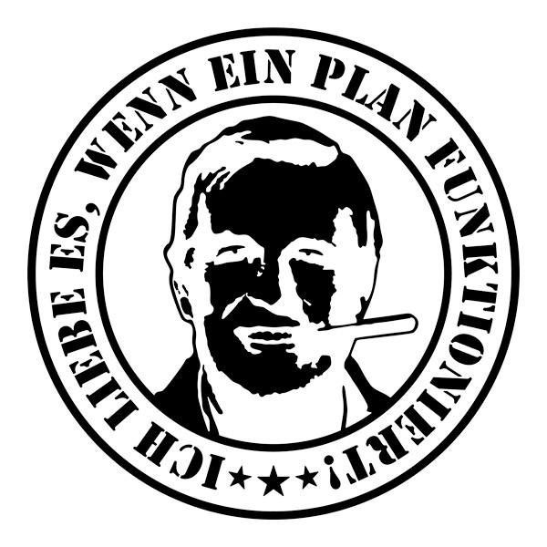 Adesivi per Auto e Moto: A-Team Hannibal Smith testo Tedesco