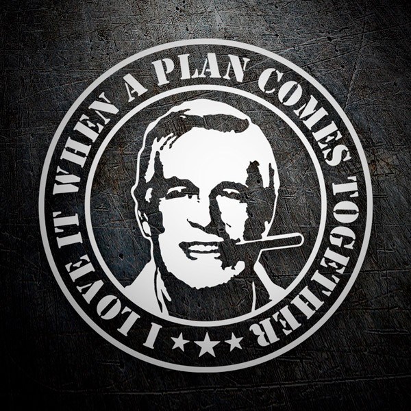 Adesivi per Auto e Moto: A-Team Hannibal Smith Testo Inglese