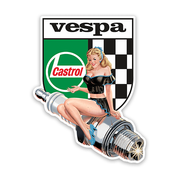 Adesivi per Auto e Moto: Vespa Castrol