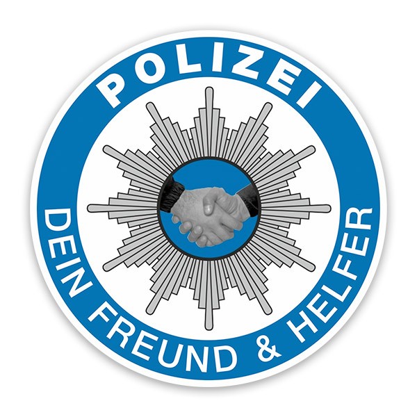 Adesivi per Auto e Moto: Polizei Dein Freund & Helfer