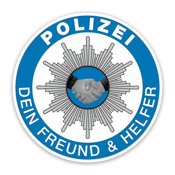 Adesivi per Auto e Moto: Polizei Dein Freund & Helfer