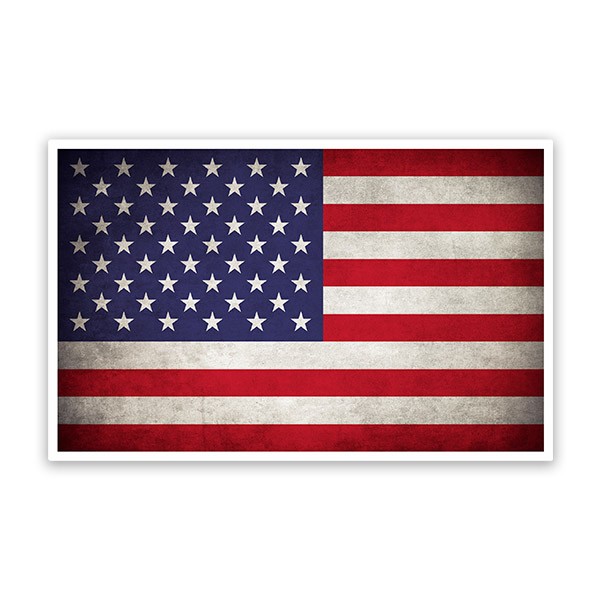 Adesivi per Auto e Moto: Vecchia Bandiera degli Stati Uniti