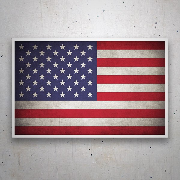 Adesivi per Auto e Moto: Vecchia Bandiera degli Stati Uniti