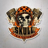 Adesivi per Auto e Moto: Skull Motor Dise&ntilde;o Vinilo Decorativo 3