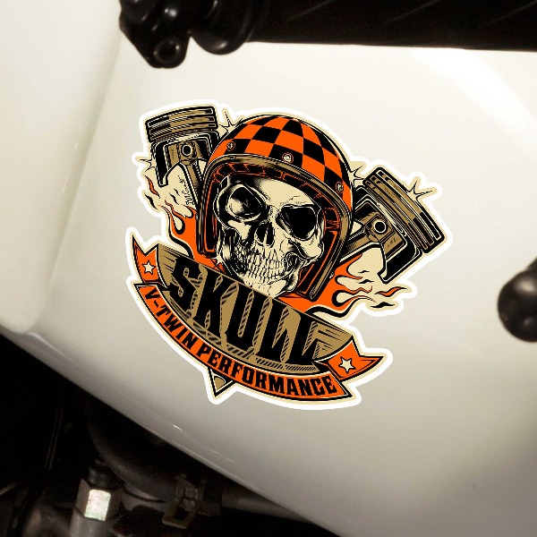 Adesivi per Auto e Moto: Skull Motor Dise&ntilde;o Vinilo Decorativo