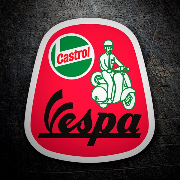 Adesivi per Auto e Moto: Vespa Castrol II 1