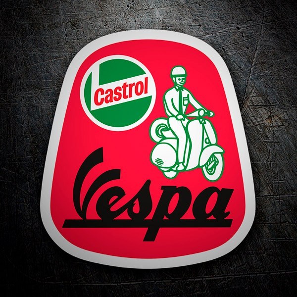 Adesivi per Auto e Moto: Vespa Castrol II