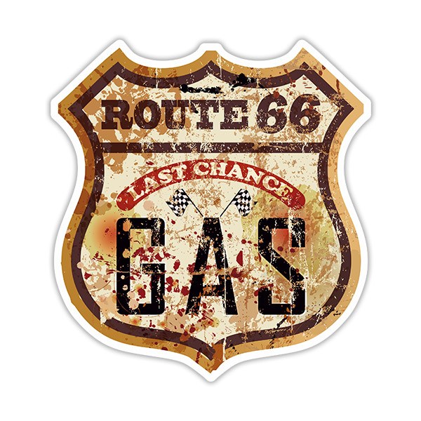 Adesivi per Auto e Moto: Route 66 Gas