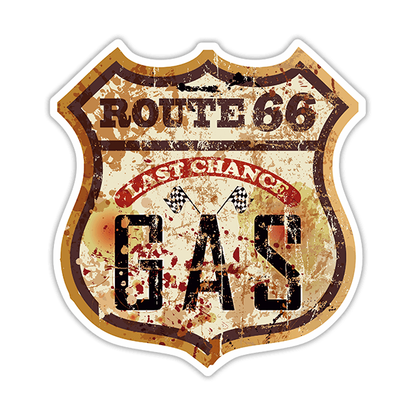 Adesivi per Auto e Moto: Route 66 Gas 0