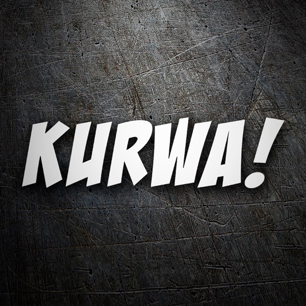 Adesivo con scritta Kurwa! 0