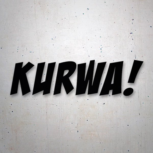 Adesivo con scritta Kurwa! 2