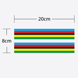 Adesivi per Auto e Moto: Strisce Orizzontali Colorate per Bici 4