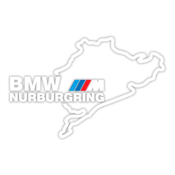 Adesivi per Auto e Moto: Contorno Circuito N&uuml;rburgring con Testo BMW NURBUR