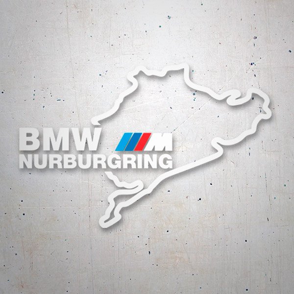 Adesivi per Auto e Moto: Contorno Circuito N&uuml;rburgring con Testo BMW NURBUR