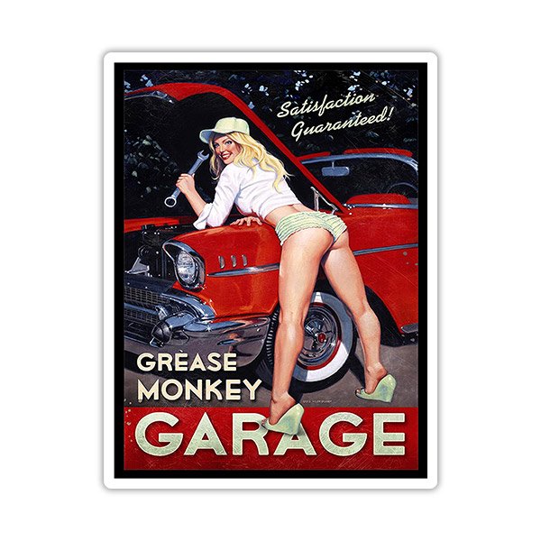 Adesivi per Auto e Moto: Grease Monkey Garage