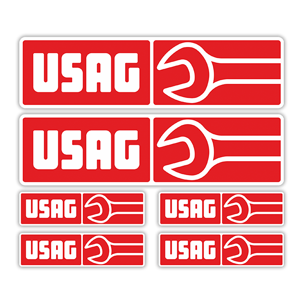 Adesivi per Auto e Moto: Set di 6 adesivi USAG