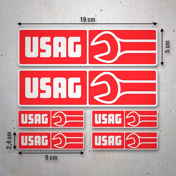 Set di 6 adesivi USAG 2