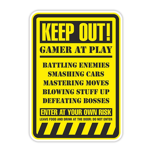 Adesivi per Auto e Moto: Keep Out! Gamer at Play II