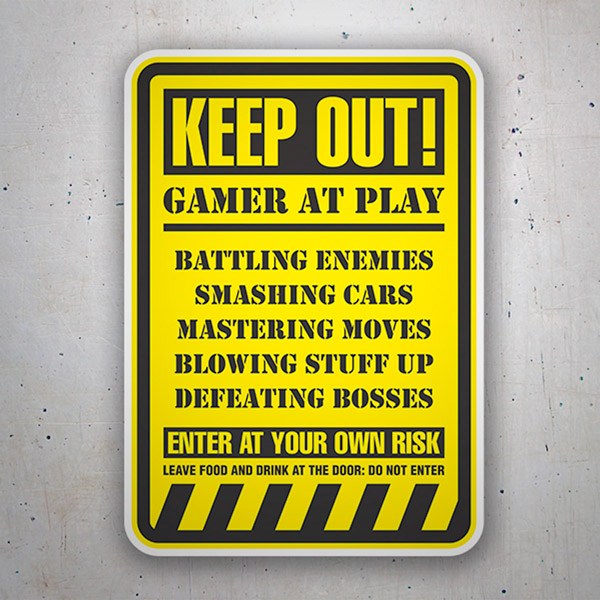 Adesivi per Auto e Moto: Keep Out! Gamer at Play II