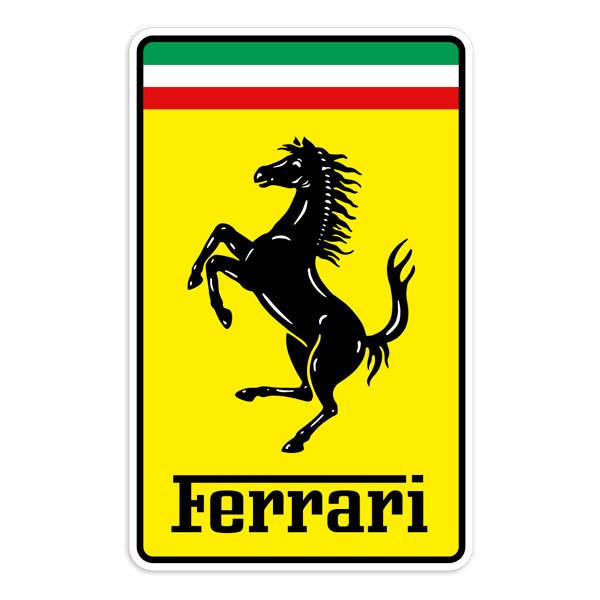 Adesivi per Auto e Moto: Cavallino Rampante con Logo Ferrari