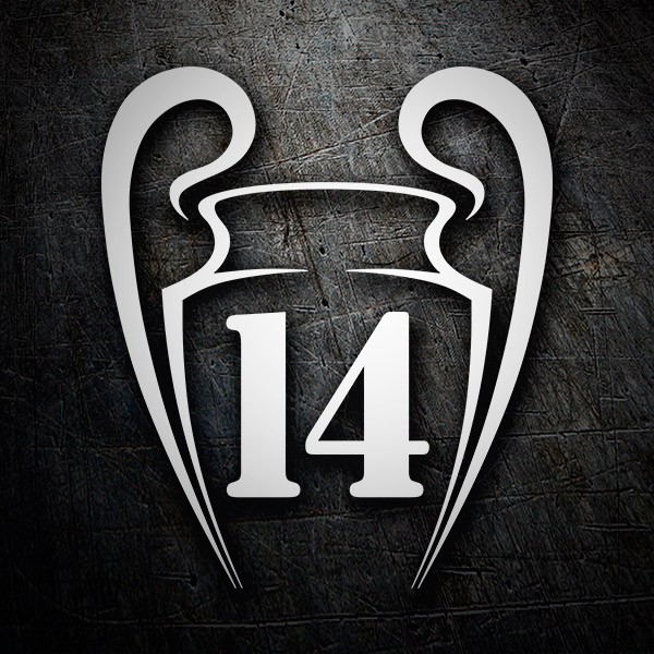Adesivi per Auto e Moto: Real Madrid 14 Champions League