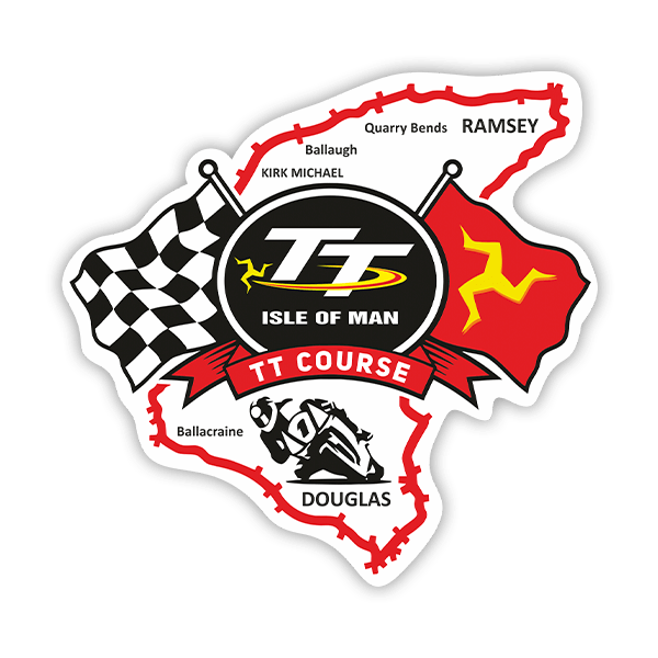 Adesivi per Auto e Moto: Isle of Man TT Course