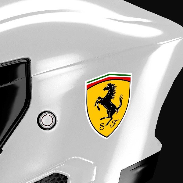 Adesivi per Auto e Moto: Logo Ferrari in Colori Vibranti