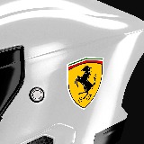Adesivi per Auto e Moto: Logo Ferrari in Colori Vibranti 6