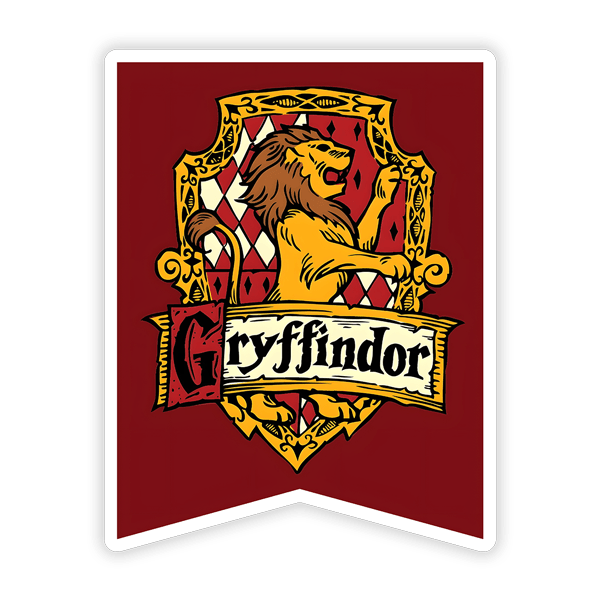 Adesivi per Auto e Moto: Gryffindor Scudo Leone