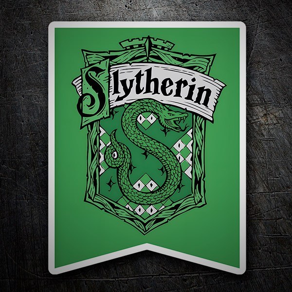 Adesivi per Auto e Moto: Emblema Slytherin in Scudo Triangolare