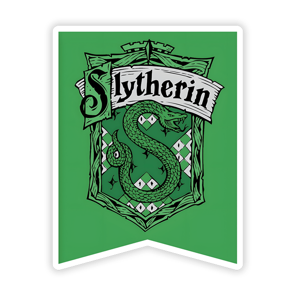 Adesivi per Auto e Moto: Emblema Slytherin in Scudo Triangolare