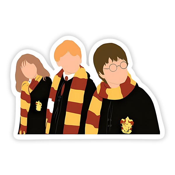 Adesivi per Auto e Moto: Harry, Hermione e Ron a Hogwarts